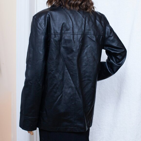 Garage Vegan Black Leather Jacket - Picture 2 of 5